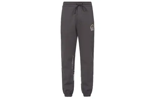 EVISU Knitted Sweatpants Men's Gray Moderate Cuffed Pants