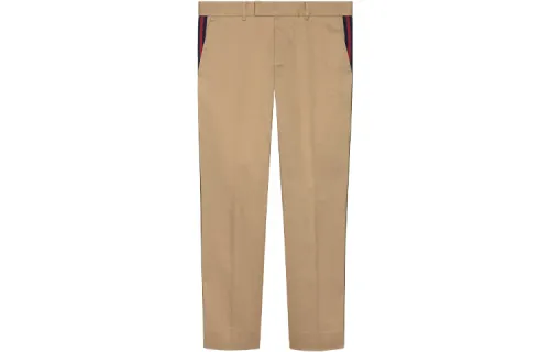 GUCCI Casual Pants Men's Khaki Moderate Straight Fit Pants