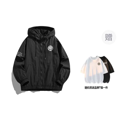 Football travel windproof retro cardigan with hood for students, jacket for men and women, American style, oversize