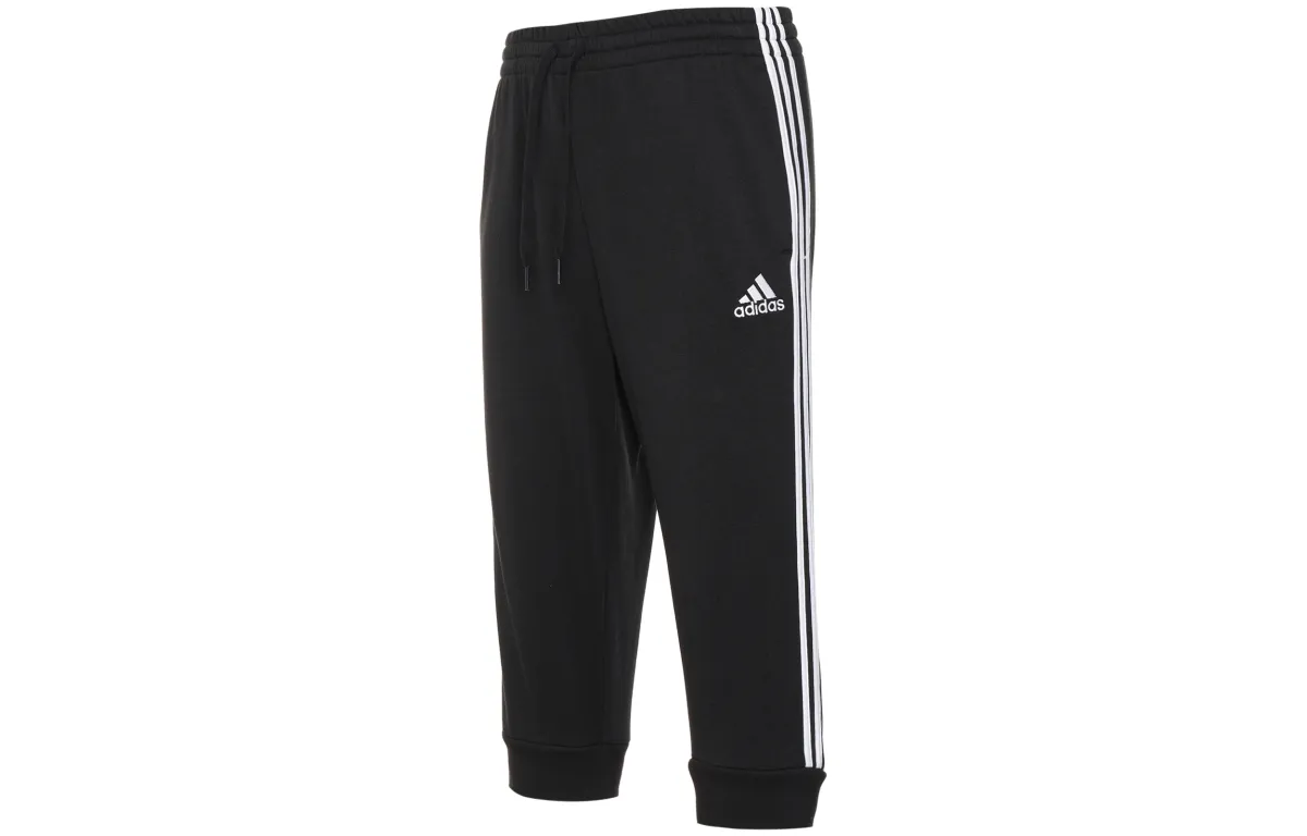 Adidas Knitted Sweatpants Men's Moderate Straight Fit Pants