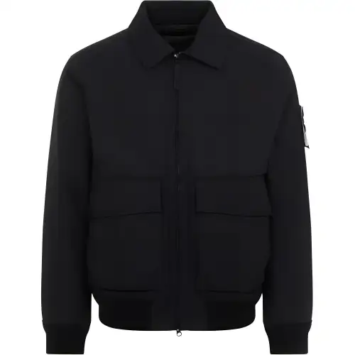 STONE ISLAND Logo Patch Zipped Jacket