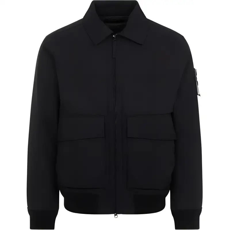 STONE ISLAND Logo Patch Zipped Jacket