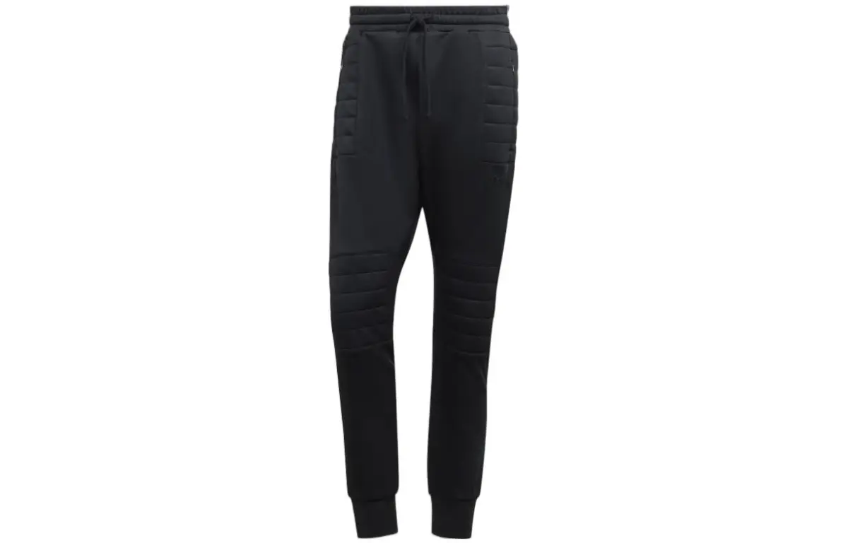 Adidas Originals Knitted Sweatpants Men's Black Moderate Cuffed Pants