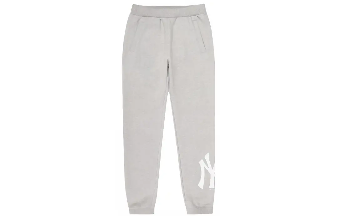 MLB Knitted Sweatpants Unisex Gray Moderate Cuffed Pants