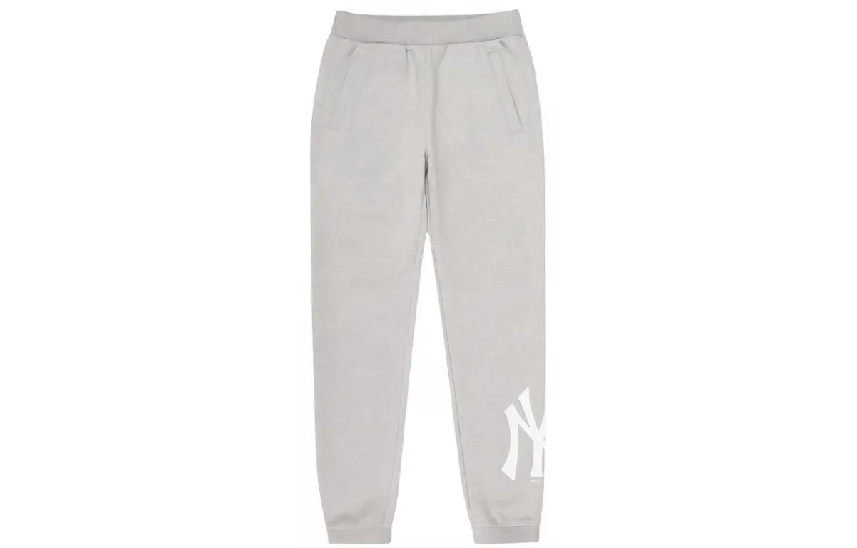 MLB Knitted Sweatpants Unisex Gray Moderate Cuffed Pants