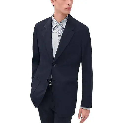 HERMES Jackets & Coats Men's Dark Blue