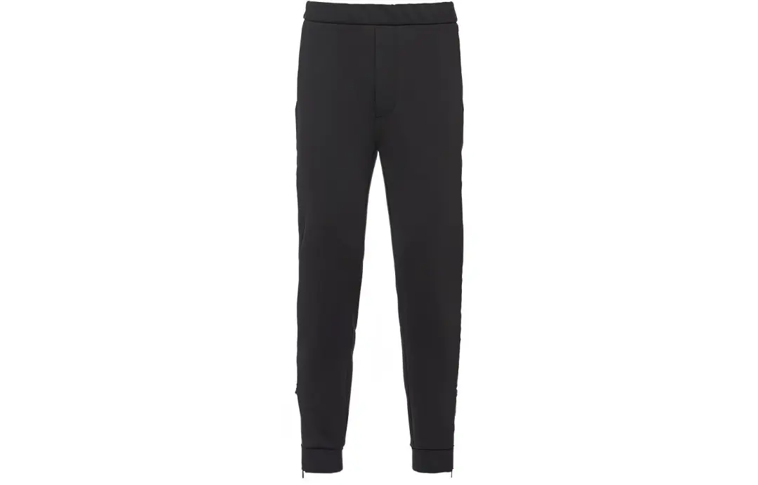 PRADA Casual Pants Men's Black Moderate Slim Fit Pants