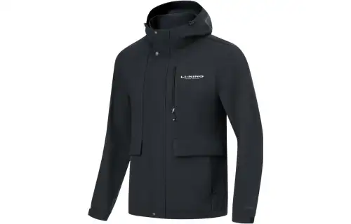 Li Ning Lotus Leaf Fitness Collection Trench Coat Men's Black