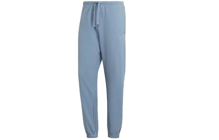 Adidas Originals BLUE VERSION Knitted Sweatpants Men's Blue Moderate Cuffed Pants