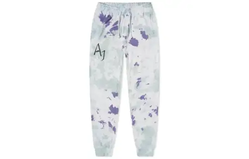Jordan Knitted Sweatpants Men's White Moderate Cuffed Pants