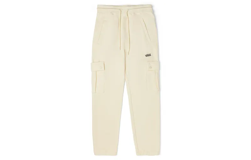Vans Knitted Sweatpants Unisex Apricot Moderate Cuffed Pants