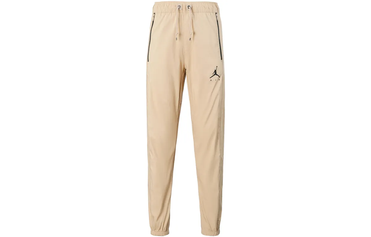 Jordan Air Knitted Sweatpants Men's Desert Yellow Moderate Cuffed Pants