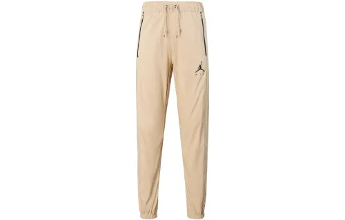 Jordan Air Knitted Sweatpants Men's Desert Yellow Moderate Cuffed Pants