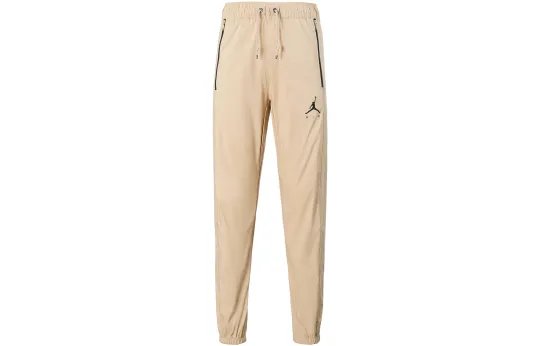 Jordan Air Knitted Sweatpants Men's Desert Yellow Moderate Cuffed Pants