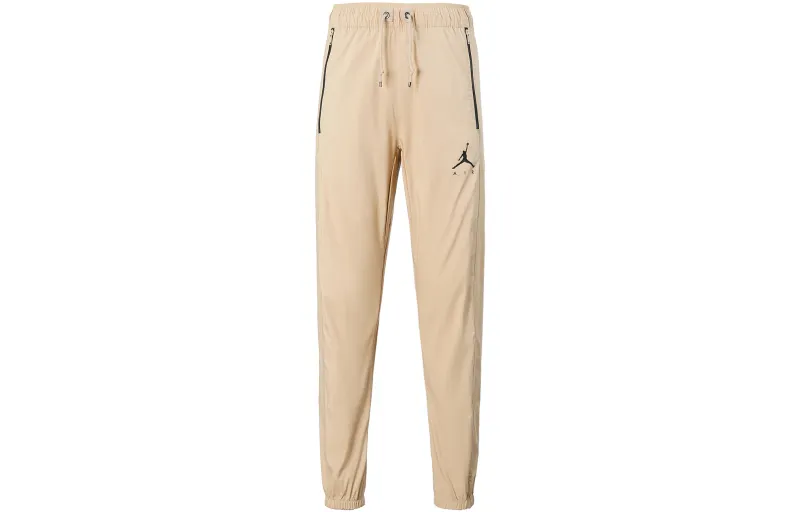 Jordan Air Knitted Sweatpants Men's Desert Yellow Moderate Cuffed Pants