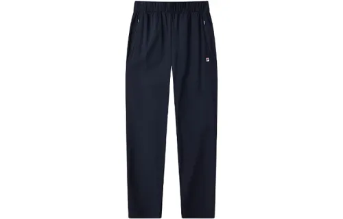 FILA Knitted Sweatpants Men's Royal Blue Moderate Straight Fit Pants