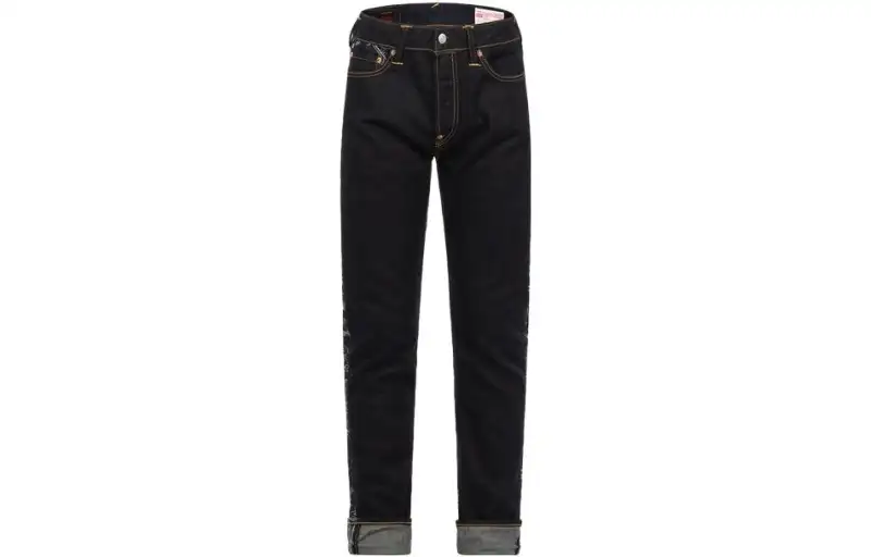 EVISU Jeans Men's Blue Moderate Straight Fit Pants