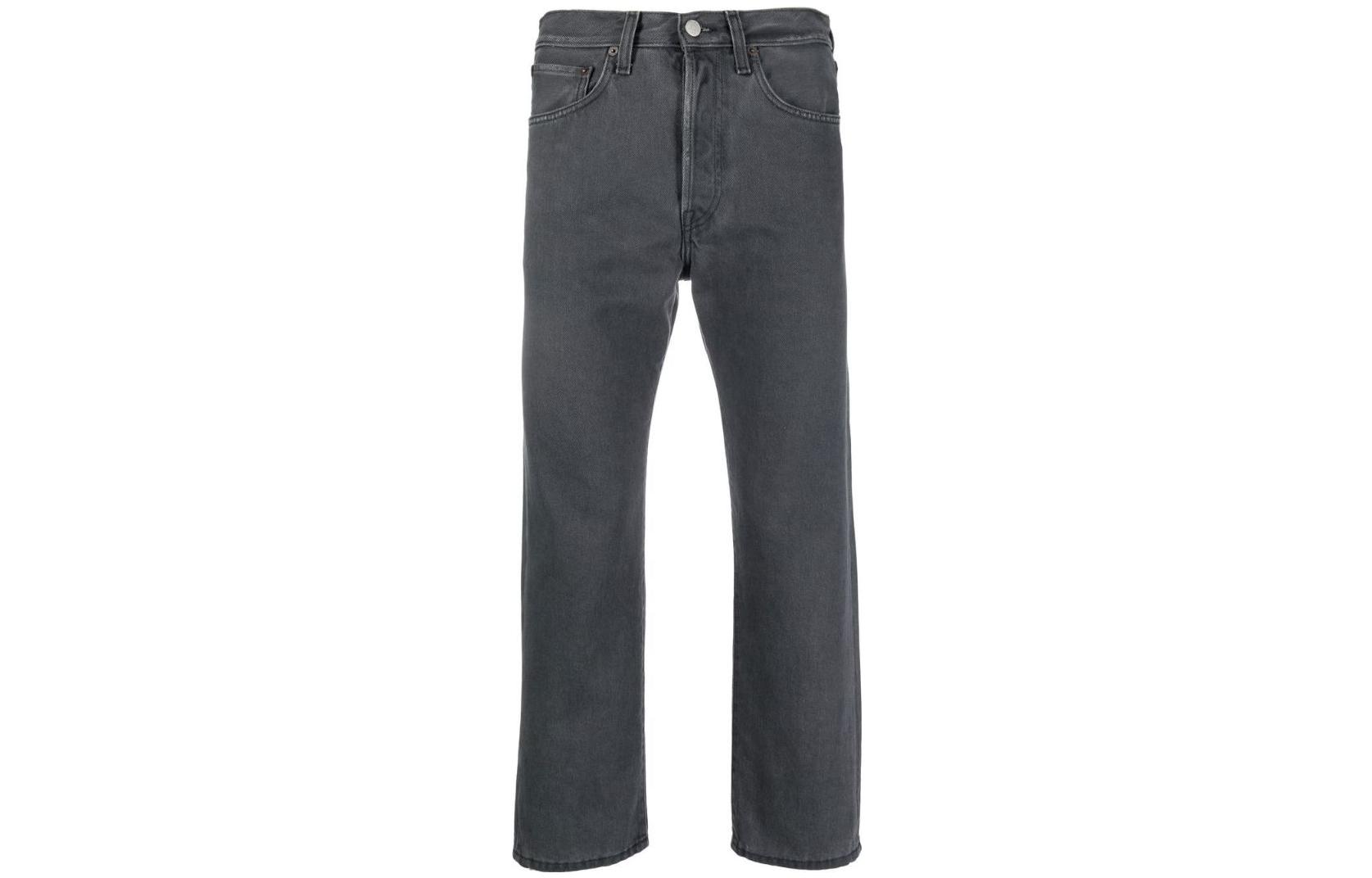 Acne Studios SS23 Denim Series 2003 Retro Faded Distressed Loose Casual Fit Straight Leg Wide Leg Jeans Men's Gray