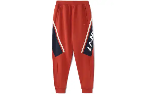 Li Ning Sports Fashion Collection Knitted Sweatpants Men's Caramel