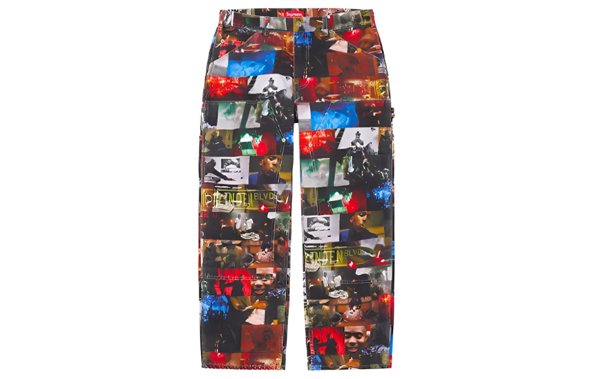Supreme Nas And Dmx Collage Double Knee Denim Painter Pant