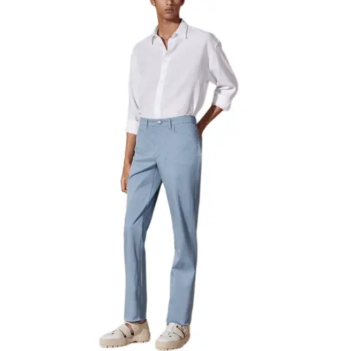 HERMES Jeans Men's Blue Moderate Straight Fit Pants
