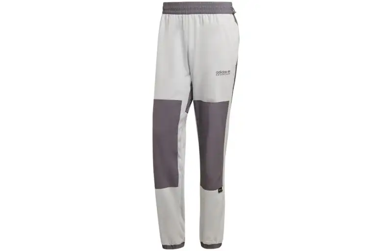 Adidas Originals Knitted Sweatpants Men's Dark Gray Moderate Straight Fit Pants