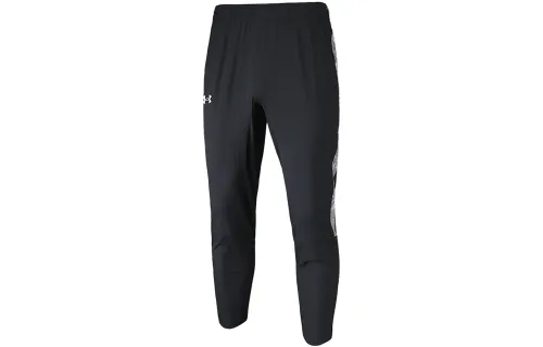 Under Armour Straight Fit Pants Moderate Sweatpants Men's Black
