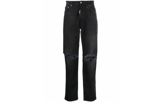 REPRESENT Jeans Men's Black Moderate Straight Fit Pants