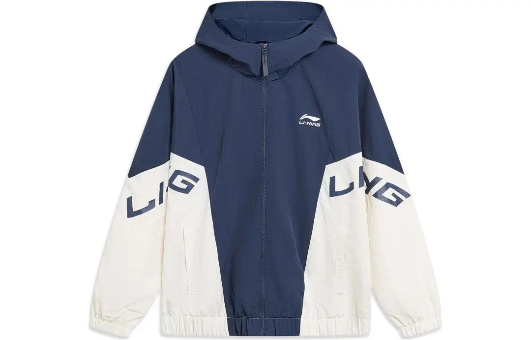 Li Ning Sports Fashion Collection Trench Coats Unisex Ecru Hooded Moderate