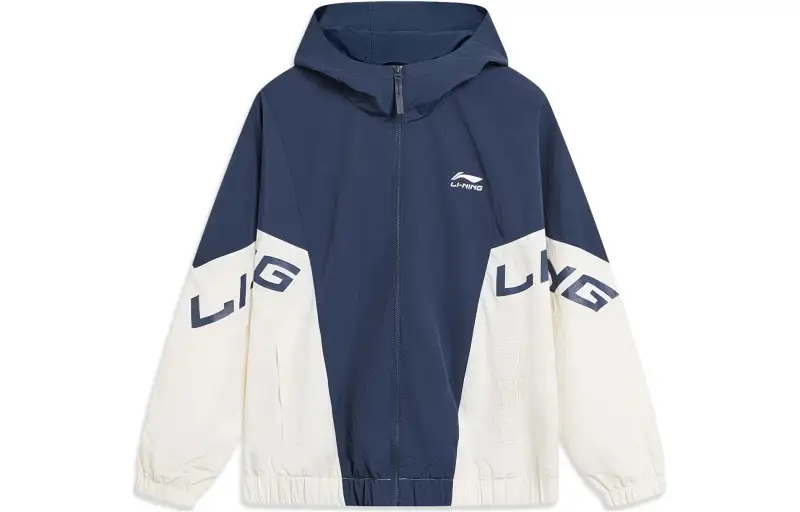 Li Ning Sports Fashion Collection Trench Coats Unisex Ecru Hooded Moderate