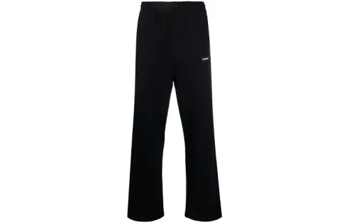 Vetements Knitted Sweatpants Unisex Black Moderate Wide Leg Pants