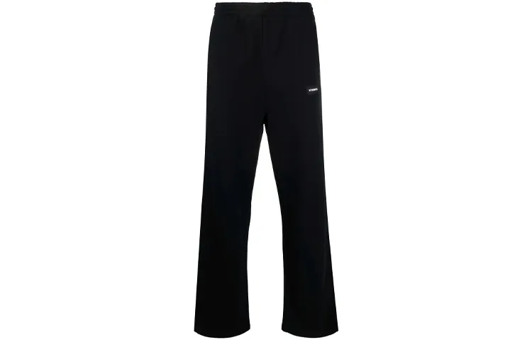 Vetements Knitted Sweatpants Unisex Black Moderate Wide Leg Pants