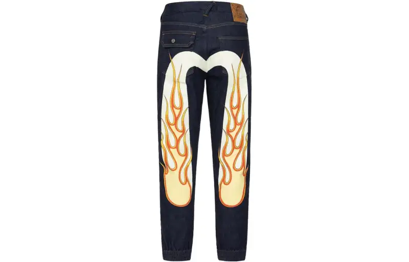 EVISU Jeans Men's Navy Blue Moderate Straight Fit Pants