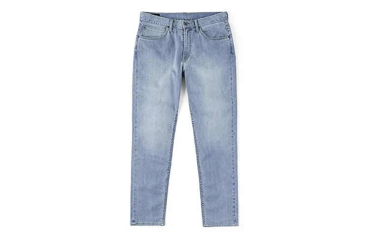 Lee Jeans Men's Light Blue Moderate Slim Fit Pants