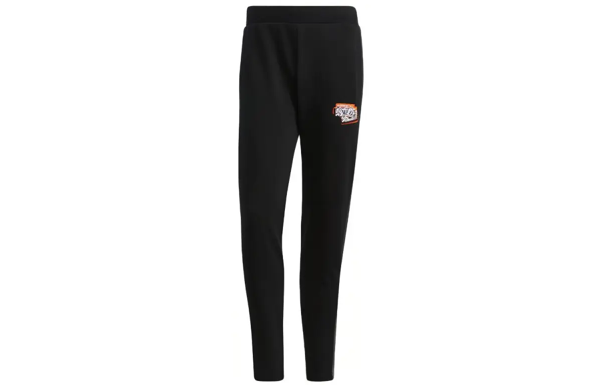 Adidas Knitted Sweatpants Men's Black Moderate Pencil Pants