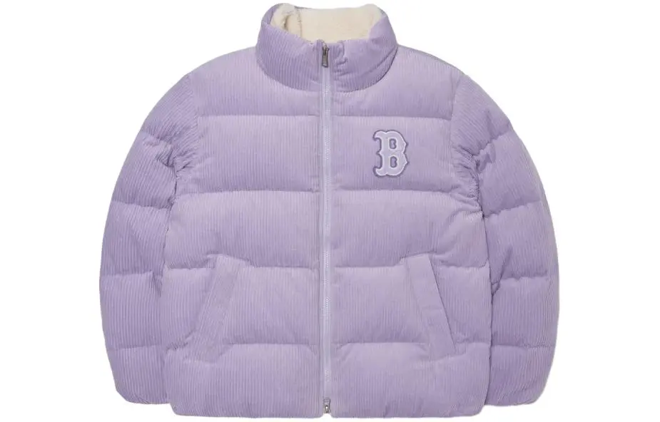 MLB Down Jackets Unisex Purple Stand Collar Moderate