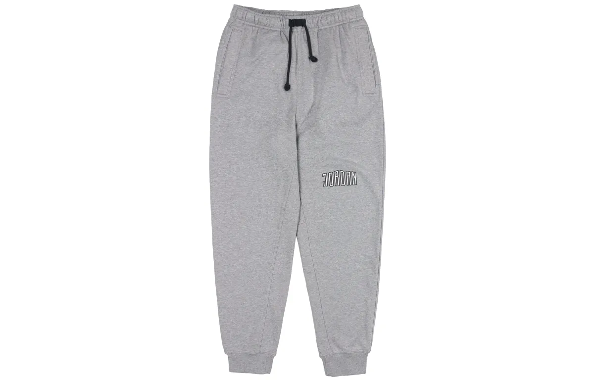 Jordan Knitted Sweatpants Men's Light Gray Moderate Cuffed Pants