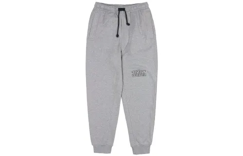 Jordan Knitted Sweatpants Men's Light Gray Moderate Cuffed Pants