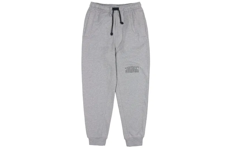 Jordan Knitted Sweatpants Men's Light Gray Moderate Cuffed Pants