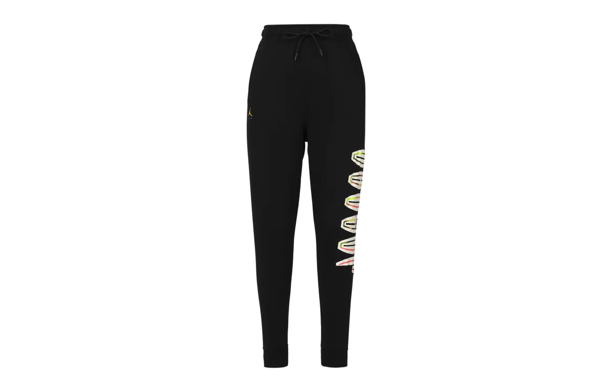 Jordan MVP Knitted Sweatpants Men's Black Thickened Cuffed Pants