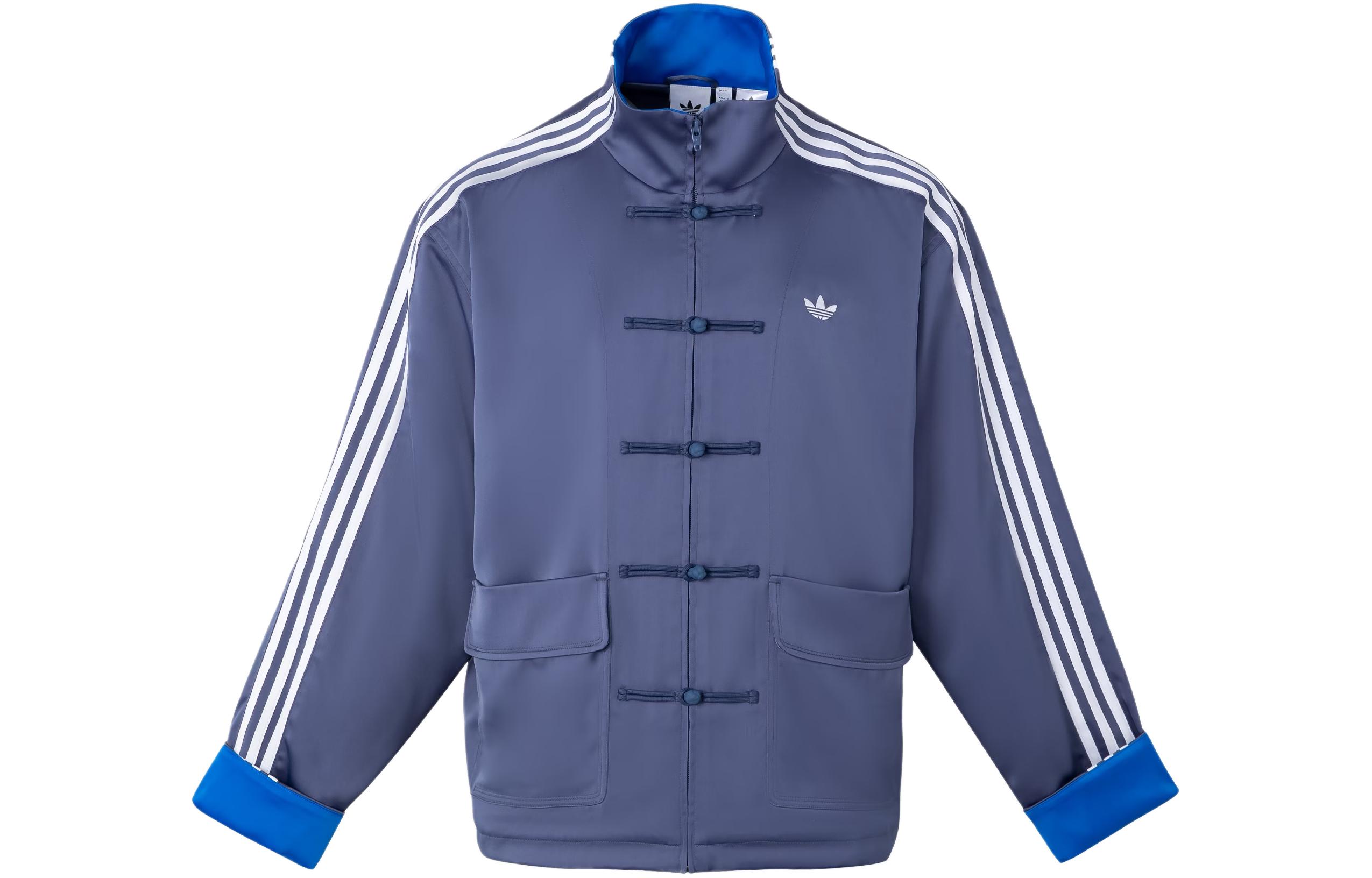 Adidas Originals Satin Jackets & Coats Unisex Ink Blue