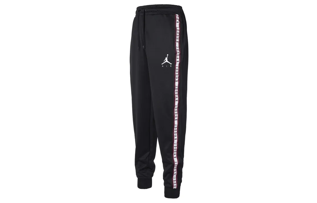Jordan Knitted Sweatpants Men's Black Moderate Cuffed Pants