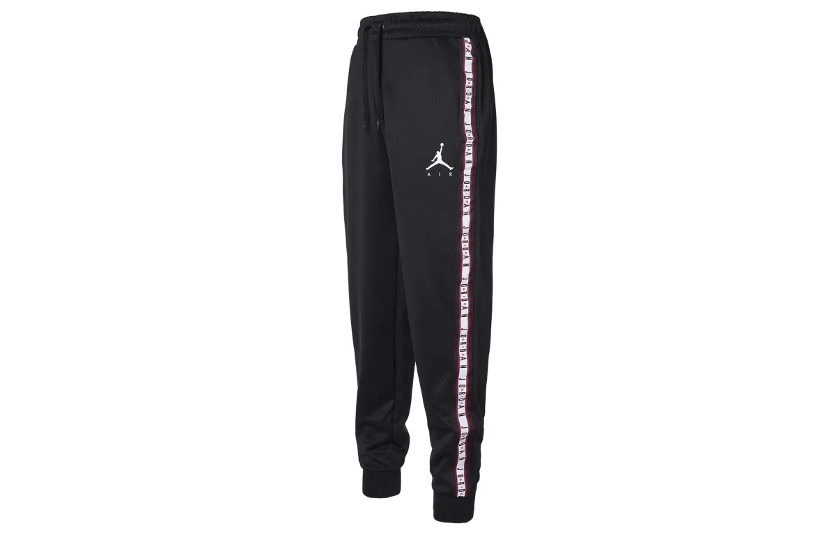Jordan Knitted Sweatpants Men's Black Moderate Cuffed Pants