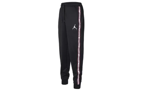Jordan Knitted Sweatpants Men's Black Moderate Cuffed Pants