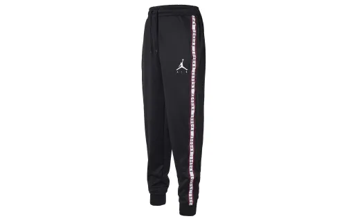 Jordan Knitted Sweatpants Men's Black Moderate Cuffed Pants
