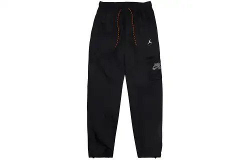 Jordan Jumpman AOP Knitted Sweatpants Men's Black Moderate Cuffed Pants
