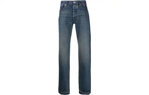 Maison Margiela Jeans Men's Blue Moderate Straight Fit Pants