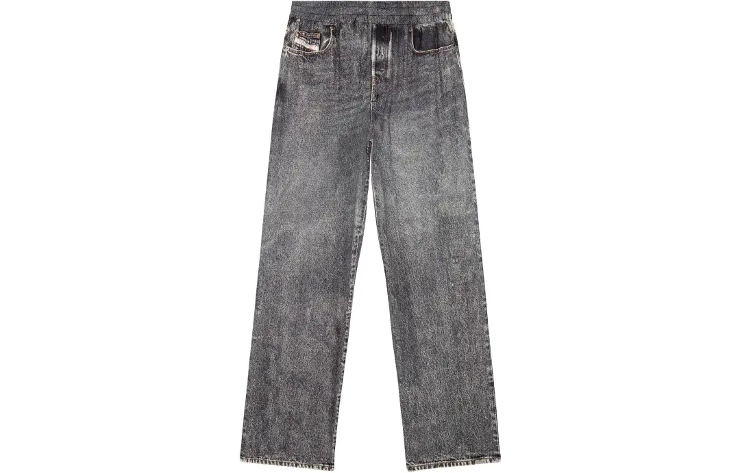 DIESEL Jeans Men's Gray Moderate Straight Fit Pants