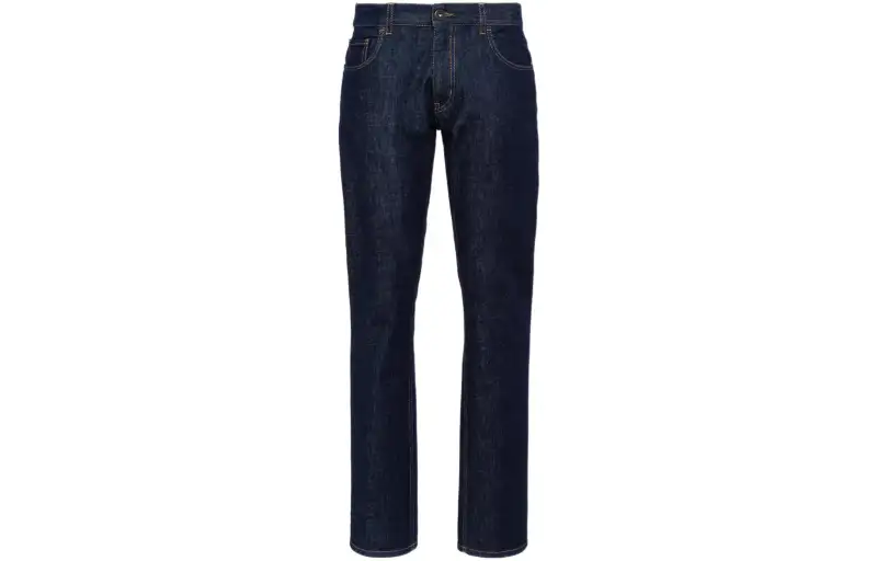 PRADA Jeans Men's Blue Moderate Straight Fit Pants