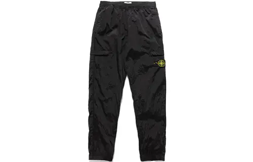 STONE ISLAND SS23 Nylon Meta Knitted Sweatpants Men's Black